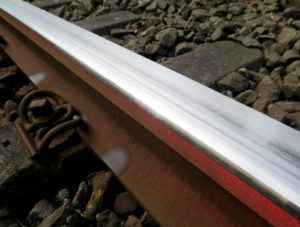 A railway line after profiling treatment