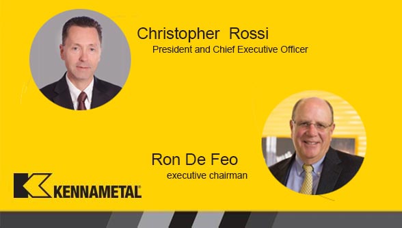 Kennametal Board Names Christopher Rossi Chief Executive Officer, De Feo Appointed Executive Chairman