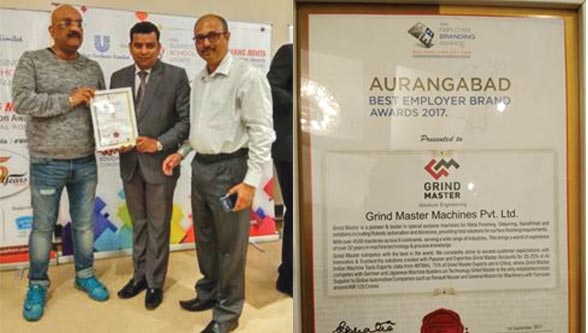 Grind Master receives  Aurangabad Best Employer Brand Award
