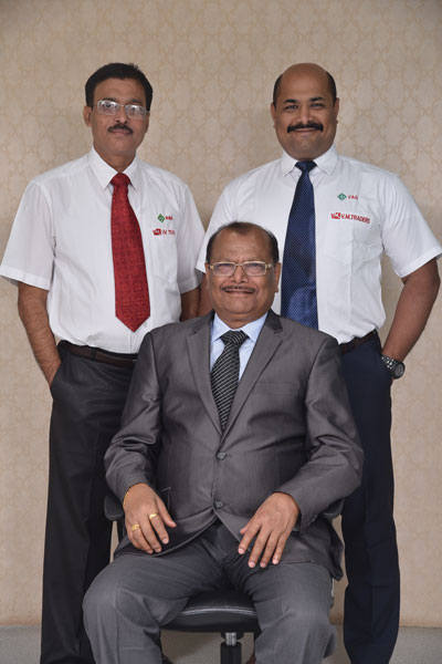 (L to R) Mr. Dagdu Jadhav - Sr. Manager Marketing, Mr. Maruti Padwal - CEO, Mr. Vinod Padwal - Head - Business Co-ordination