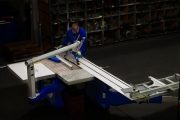Plates cut quicker and more accurately with sliding table panel saw